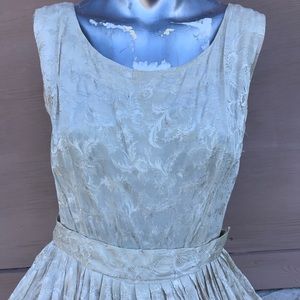 50s Brocade Dress Decadent brocade Floral Small 50s Brocade Dress Decadent brocade Floral Small