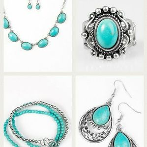 New - Blue - Complete Jewelry Ensemble