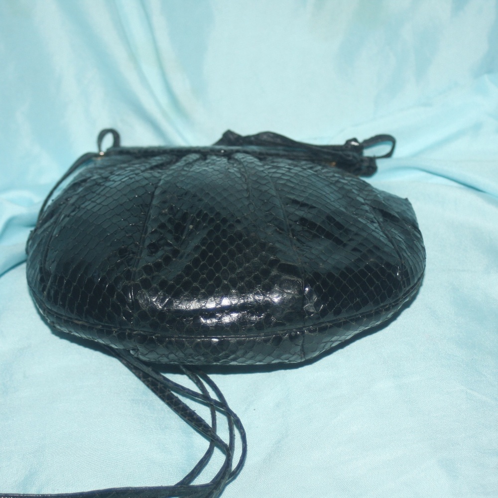 Judith Lieber Black Python Cross Body - image 4