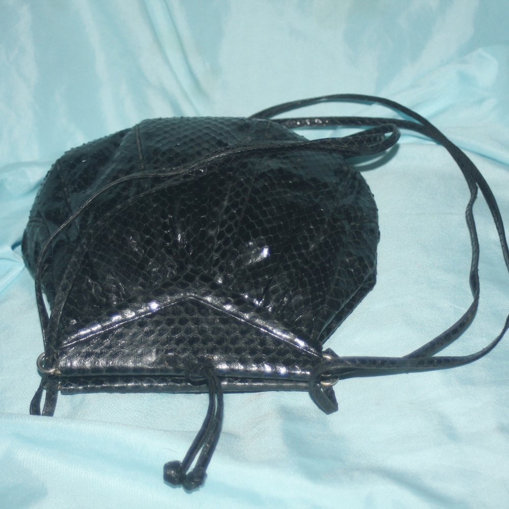 Judith Lieber Black Python Cross Body - image 5