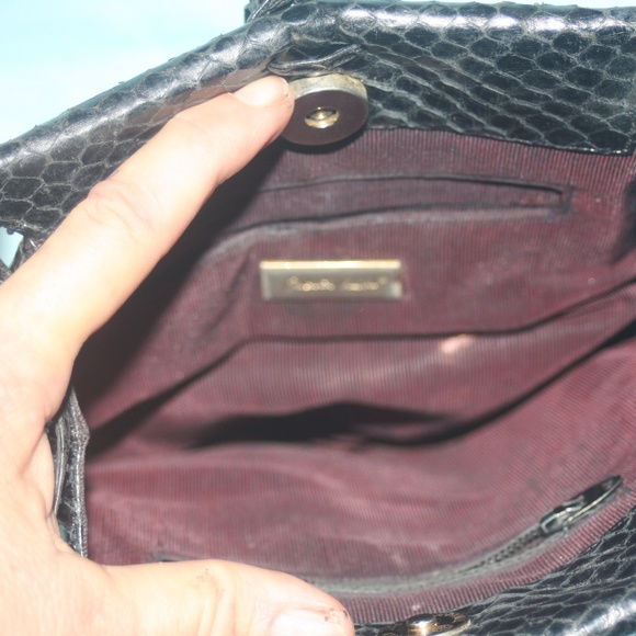 Judith Lieber black python cross body - Picture 7 of 8