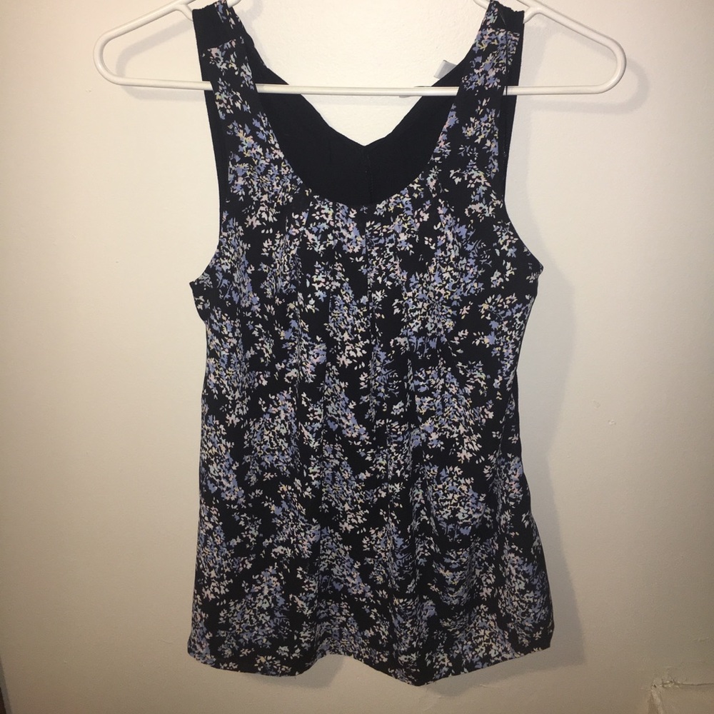 ELLE brand. Black and floral xsmall tank top