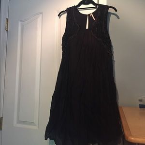 Free People blank layered tank with embellishment