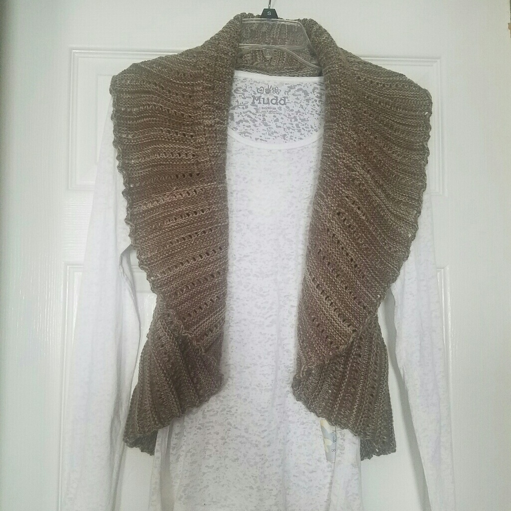 2pc burnout shirt and sweater vest