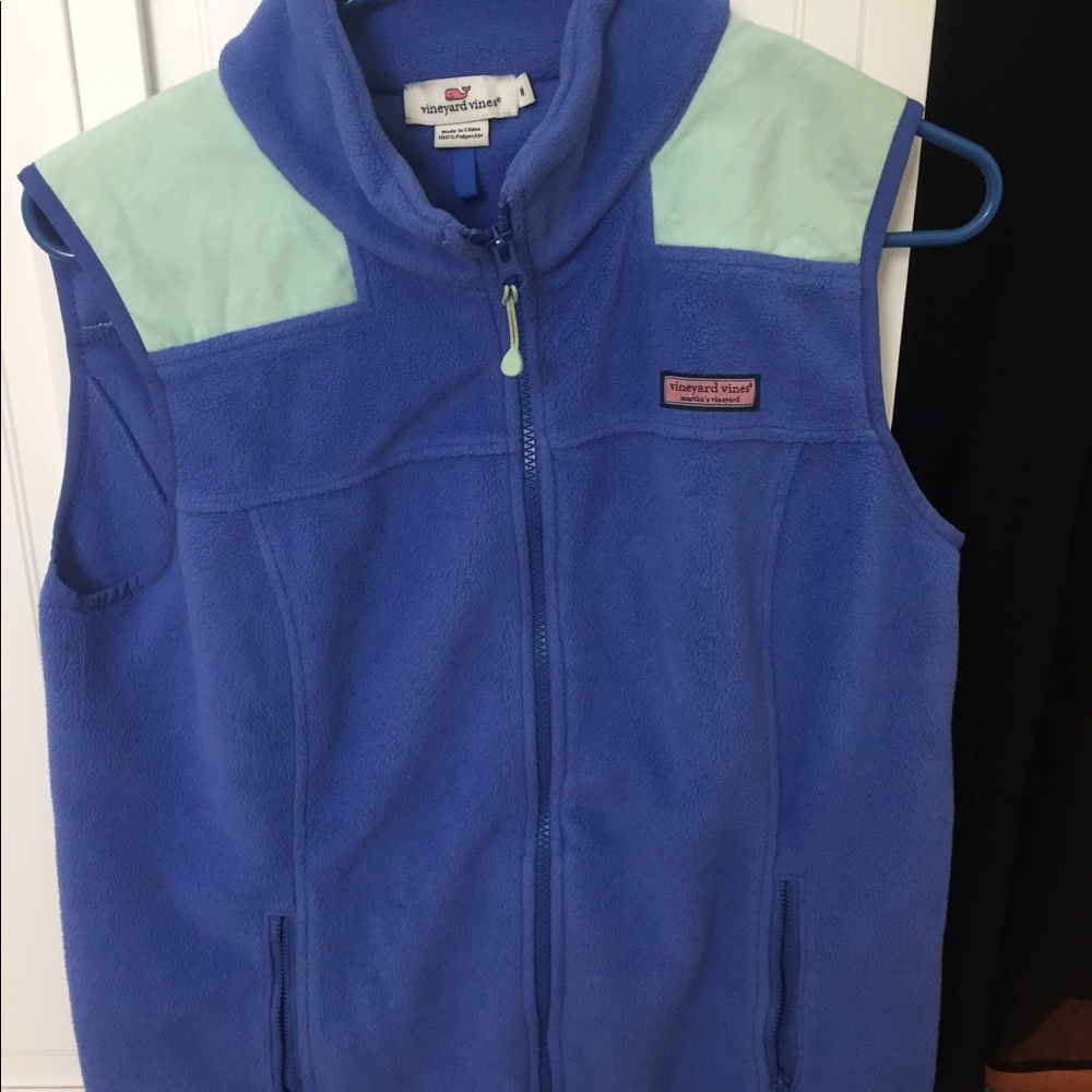 Blue and turquoise vest