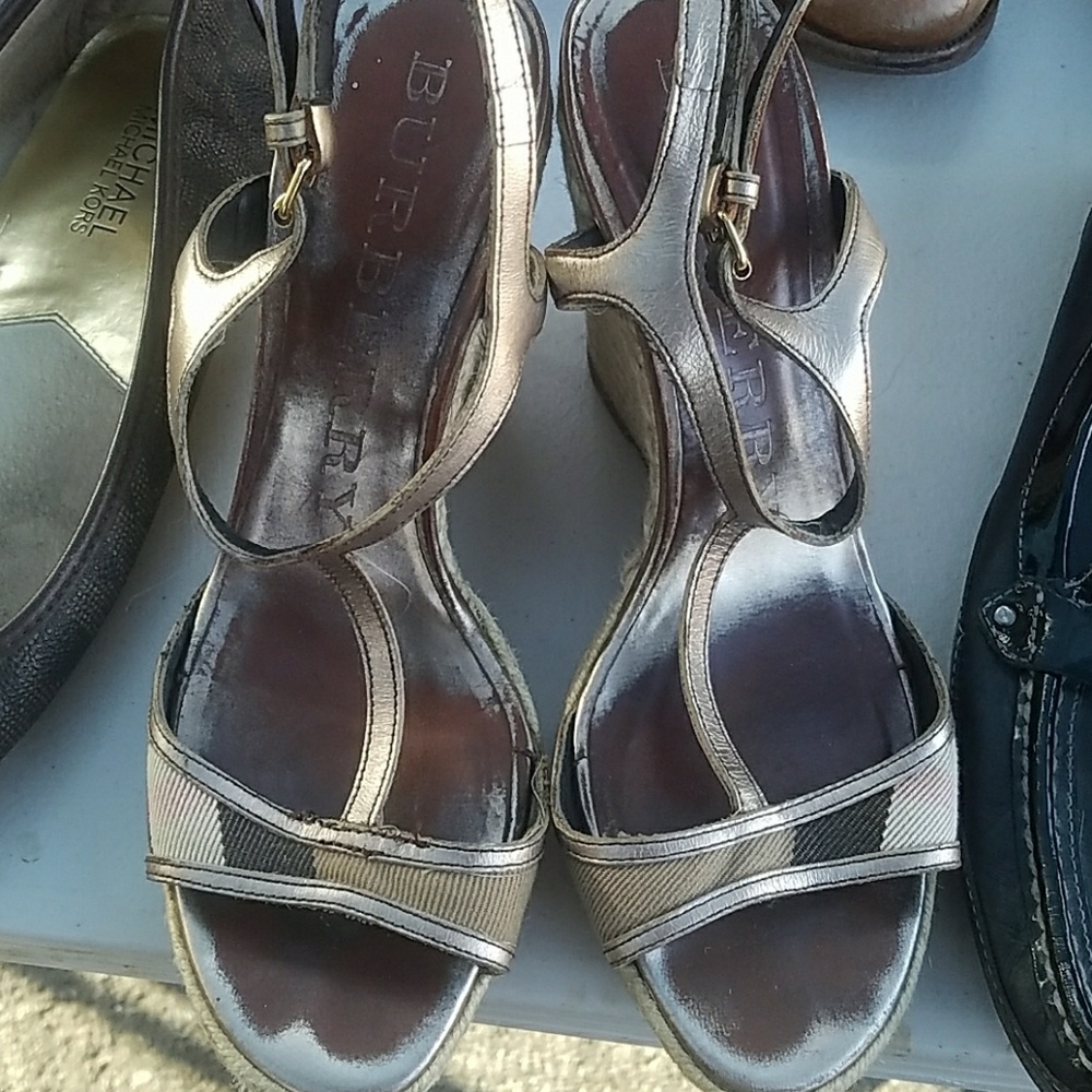 Authentic burberry wedges