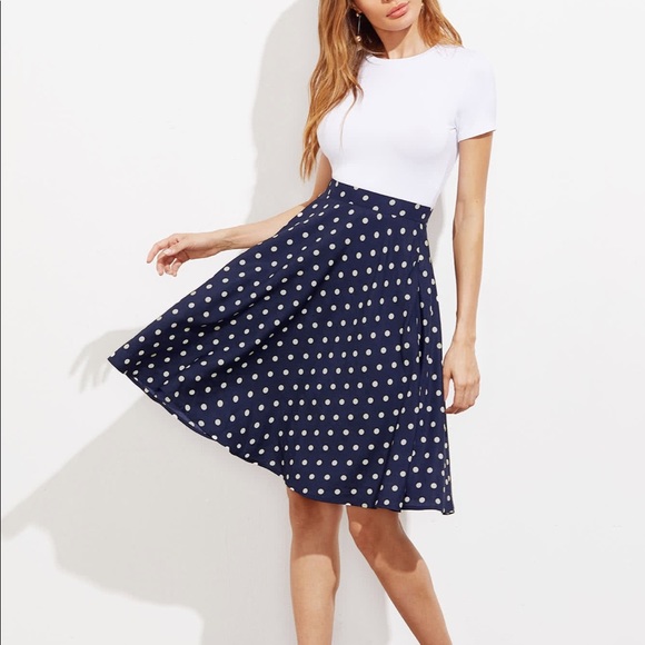 Pocket polka dot detailed skirt - Picture 4 of 7