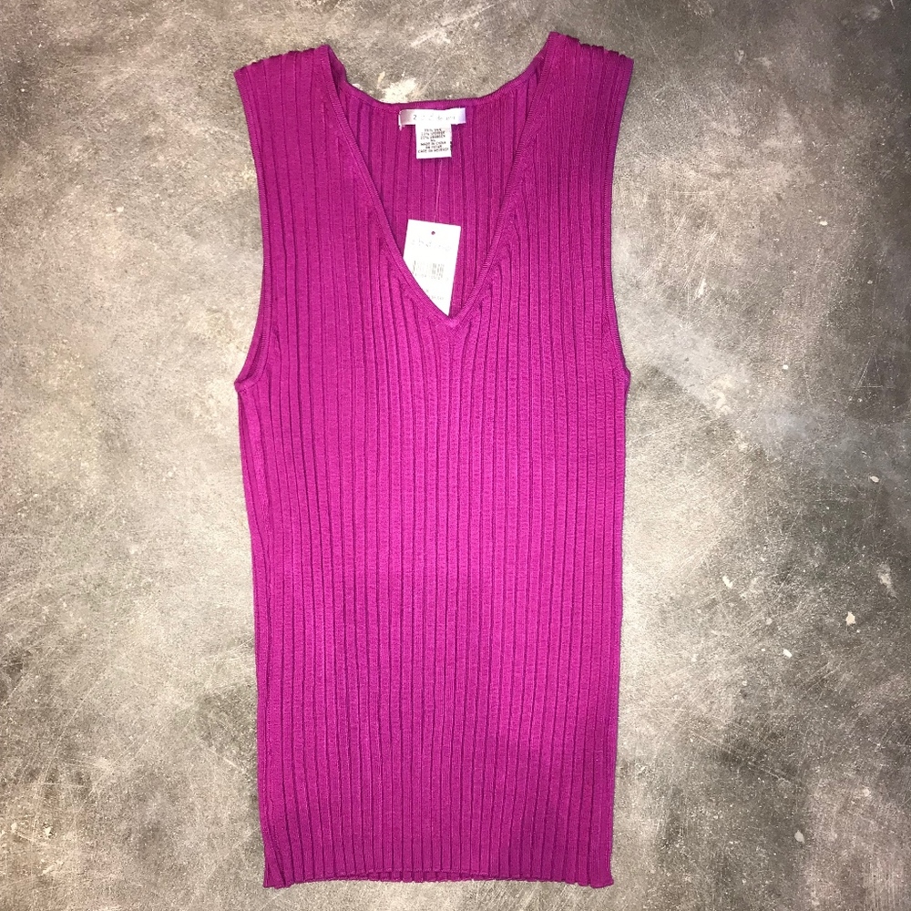 NWT! z.b.d.design tank silk top in wild berry