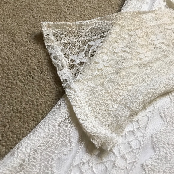 SOCIALIATE Boho White lace dress EUC - Picture 3 of 6