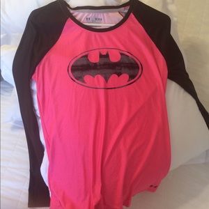 Pink and black Batman sport long sleeve