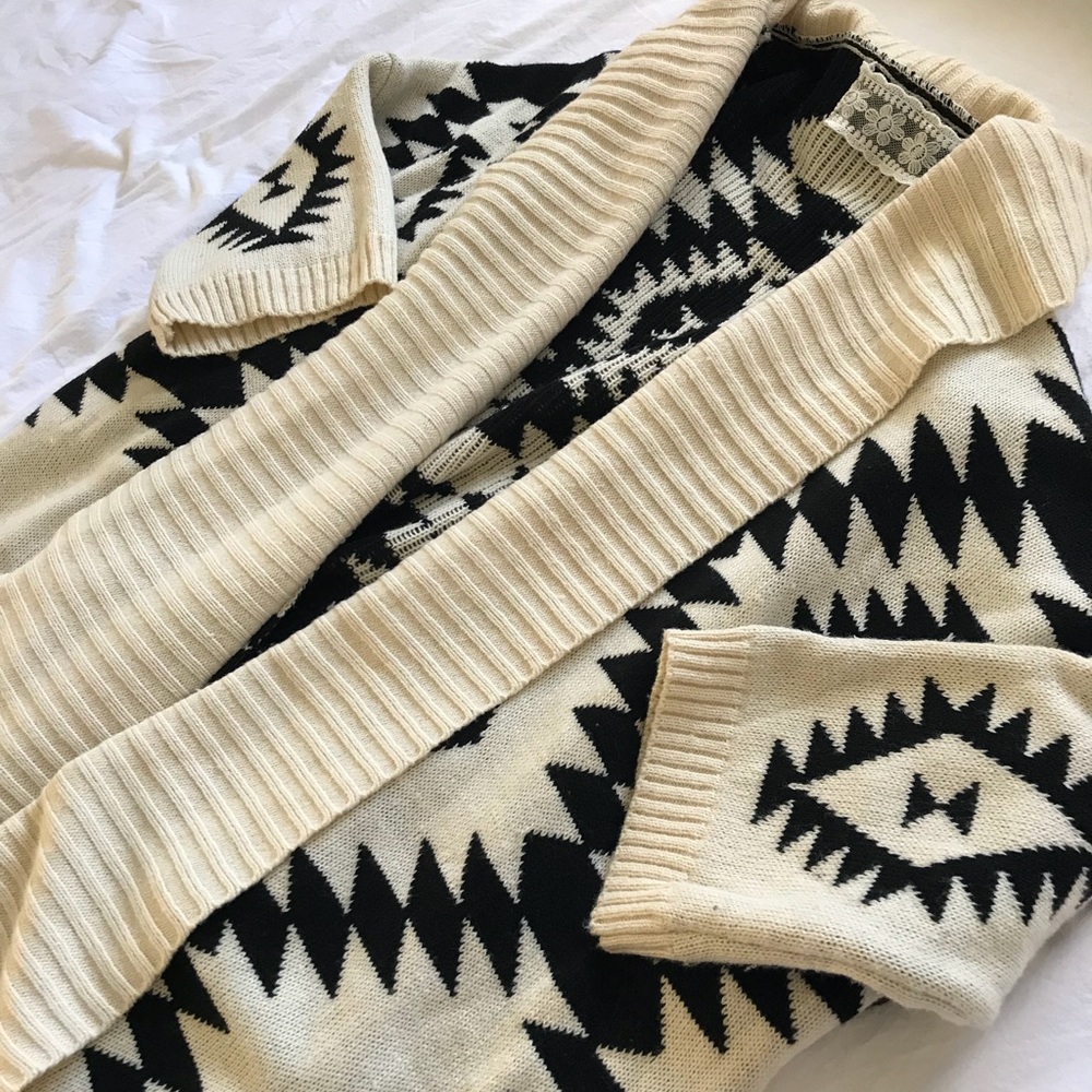 Tribal print cardigan