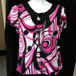 Venezia / Lane Bryant pink shirt blouse 18/20  2X