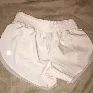 White Lulu Lemon Shorts