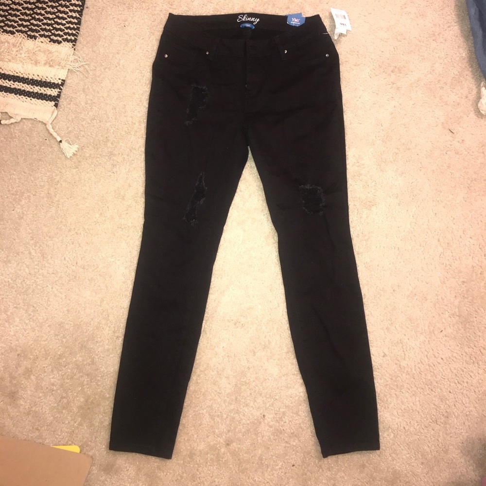 YMI Distressed Black Skinny Jeans