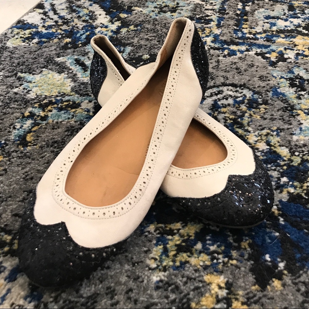J. Crew Mona Glitter Oxford ballet flats