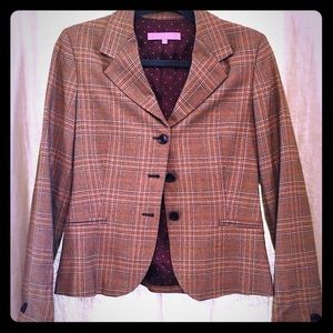 plaid blazer, made in Italy