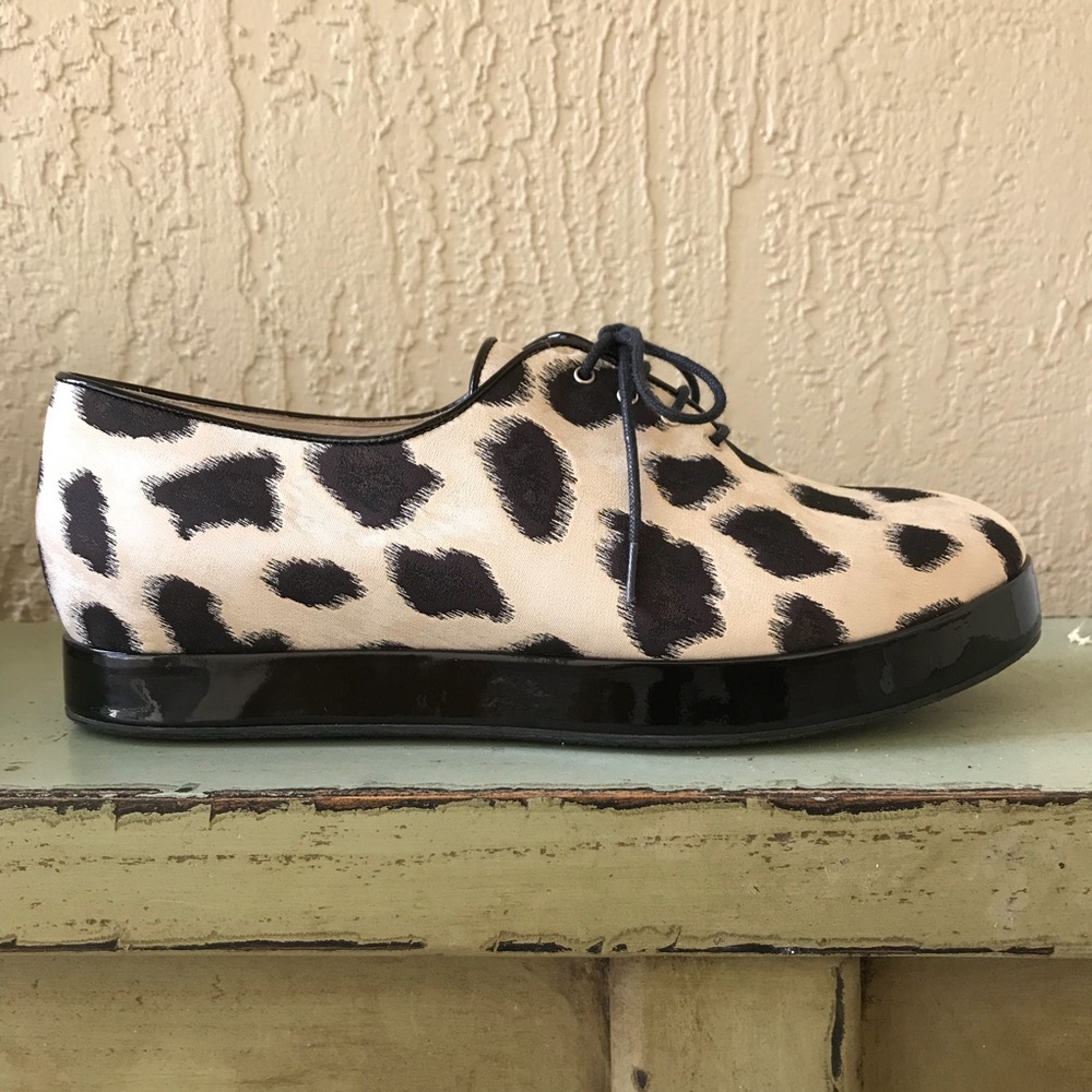Giorgio Armani Couture Animal Print Lace-up Shoes