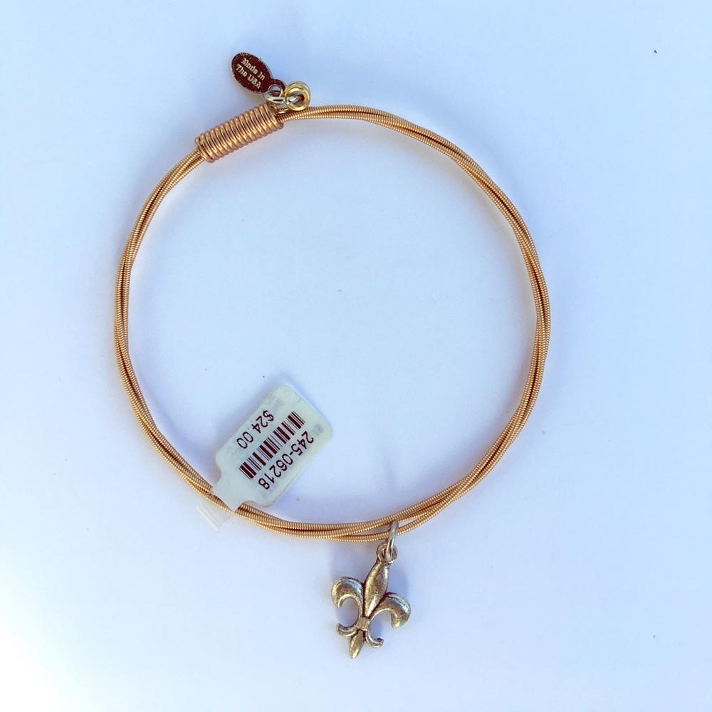 Strung inc fleur-de-Los bracelet in rose gold tone