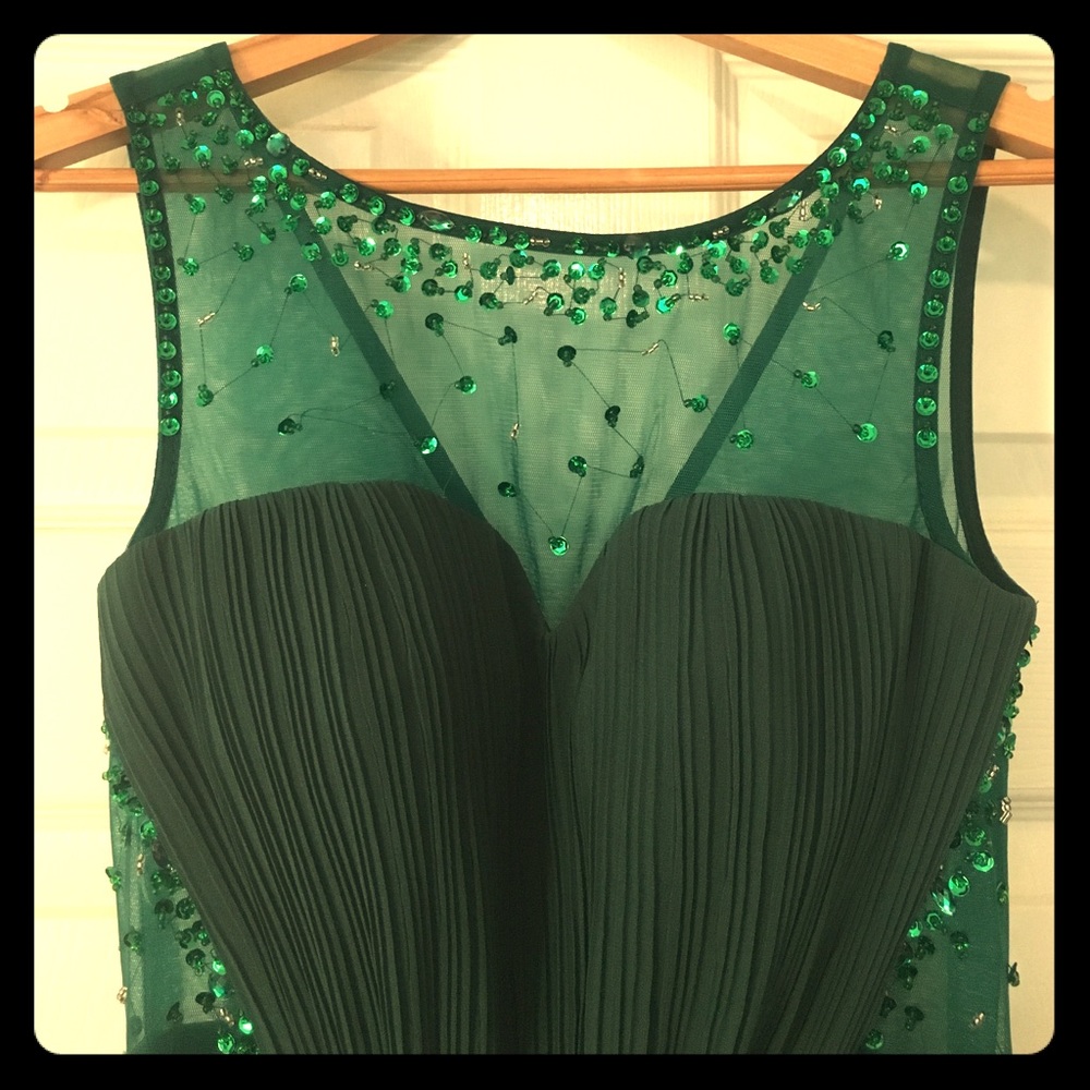 Emerald Green Floor Length Dress