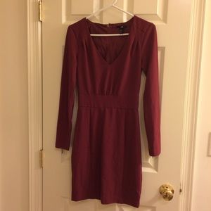 Burgundy Sheath Dress