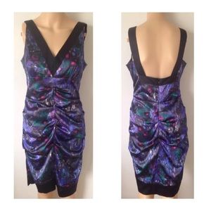 Maggie London Peacock Cocktail Dress 8 M L Maggie London Peacock Cocktail Dress 8 M L