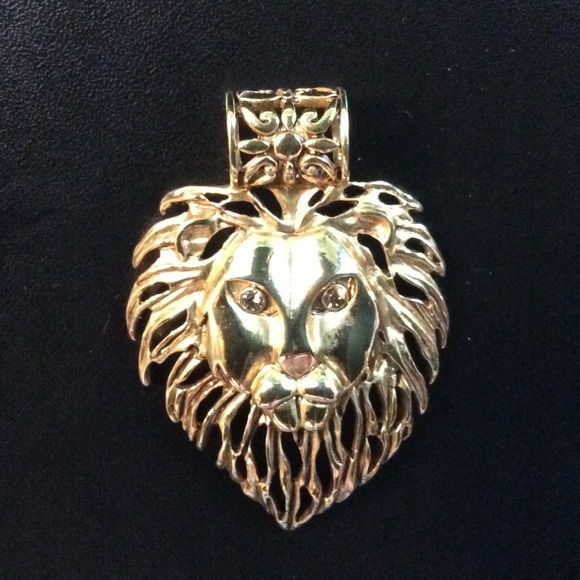 Fashion Jewelry | Large Lion's Head Slider Pendant - Picture 2 of 7