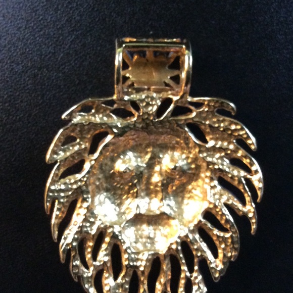 Fashion Jewelry | Large Lion's Head Slider Pendant - Picture 5 of 7