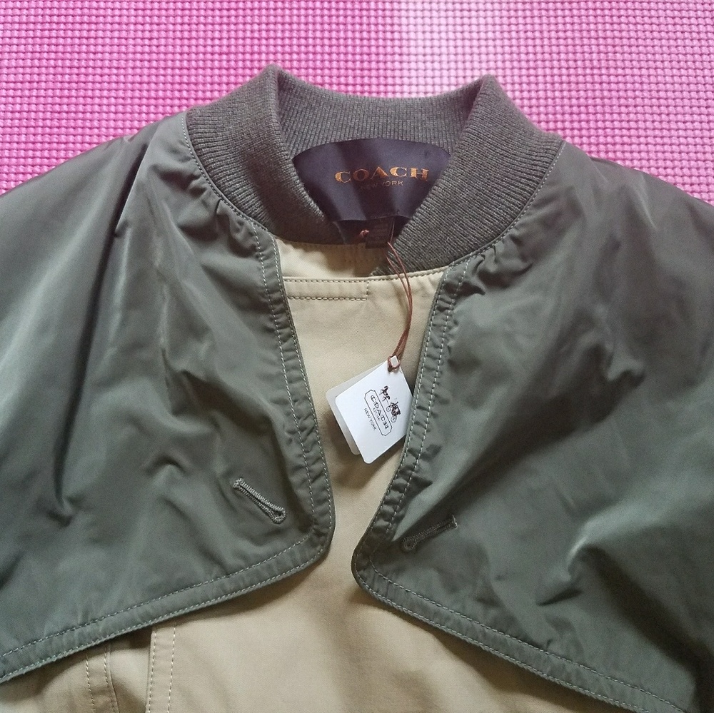 NWT Coach Olive/Khaki Bmbr Jacket - Picture 3 of 7