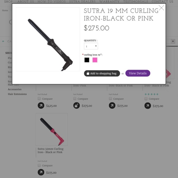 Sutra curling iron never been used