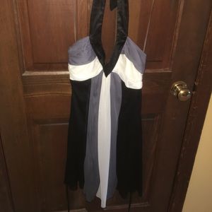 Black, white and gray cocktail dress