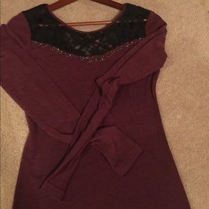 Miss Me wine colored fashion shirt size Small