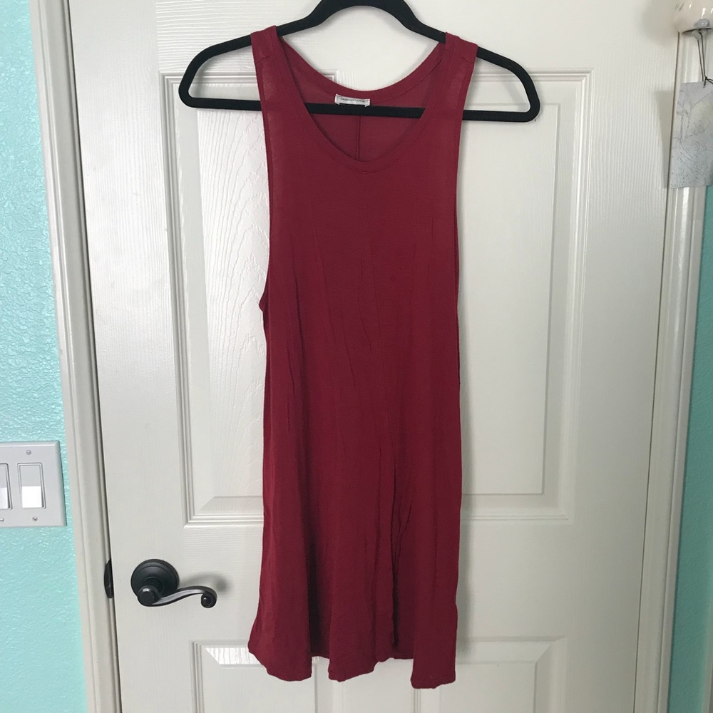 maroon tank top dress