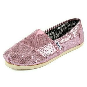 Girls Tom's Classic Glitter Shoes
