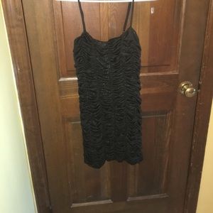 Little black dress with gold sparkle