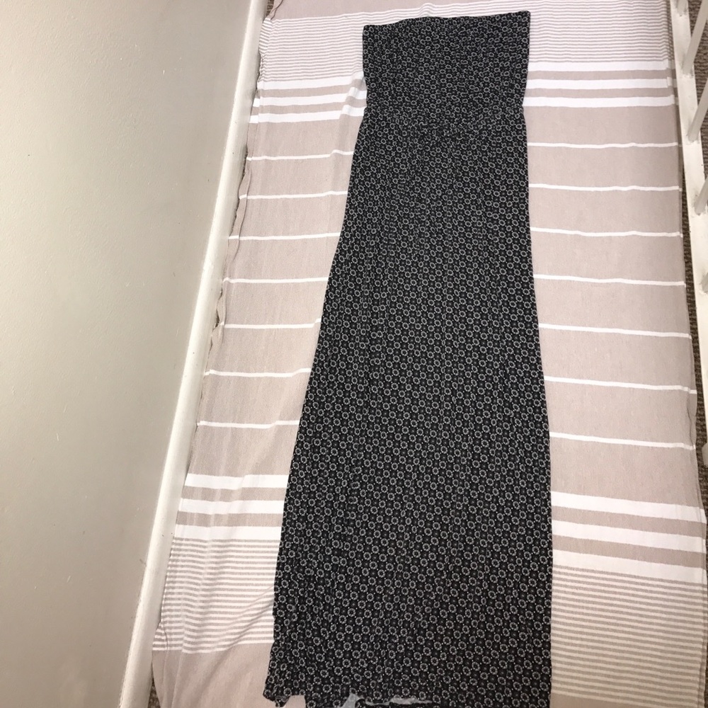 Gray and black tube top dress