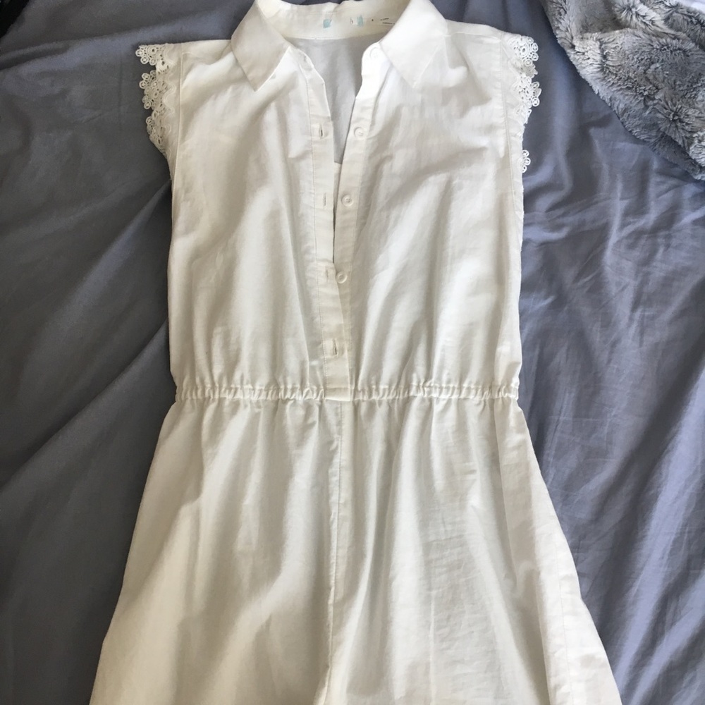 kimchi blue white romper lace detailing