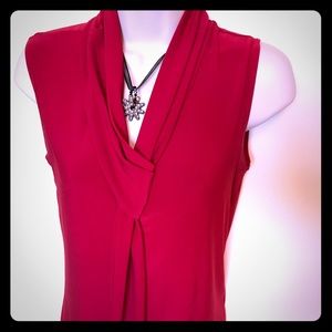 American City Wear Sleeveless Red Top L