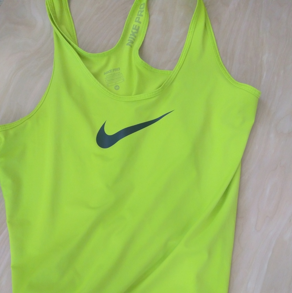 NIKE Pro Tank Top in Neon Green