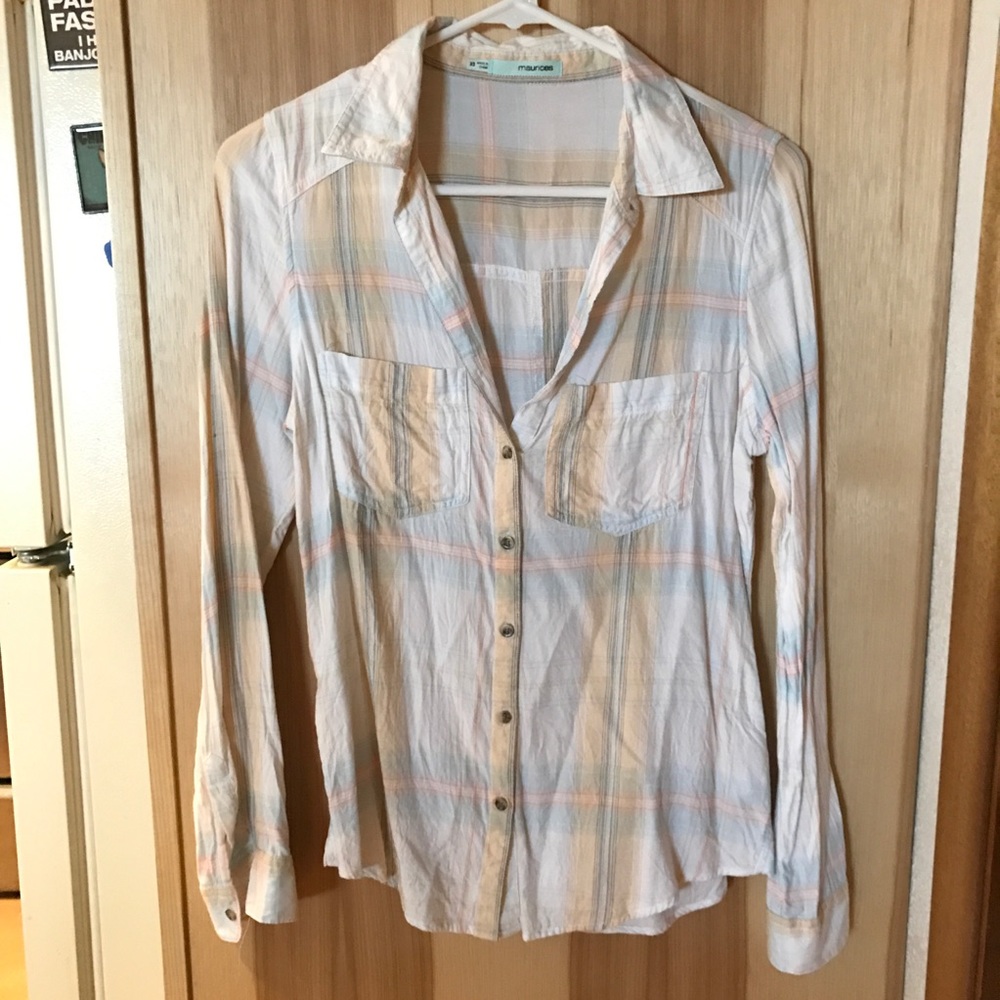 Plaid Long Sleeve Button Down