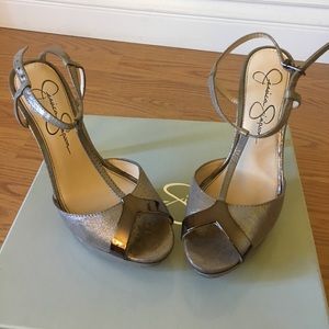 Jessica Simpson taupe heels.