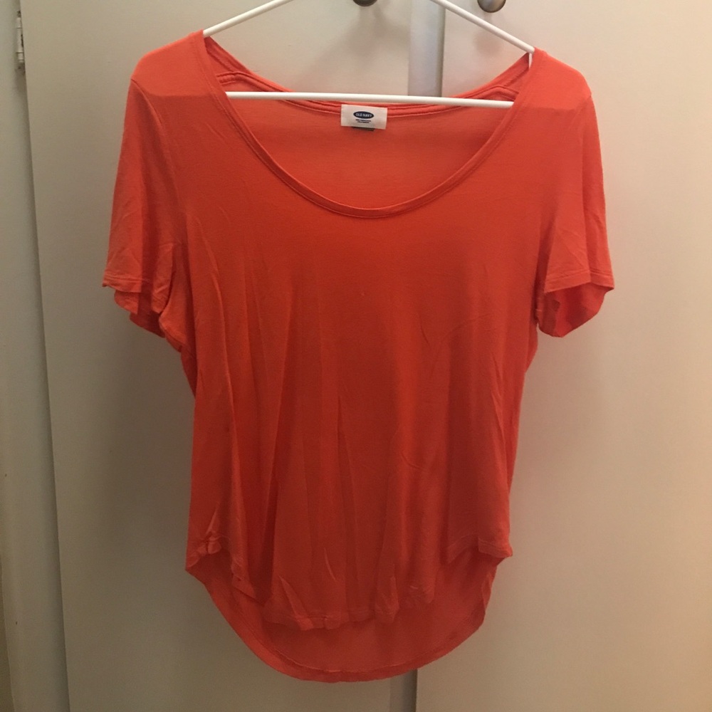Vibrant orange soft top