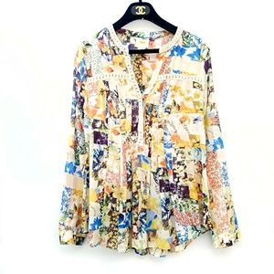 Anthropologie Maeve Abella Pintuck Long Sleeve Top Anthropologie Maeve Abella Pintuck Long Sleeve Top