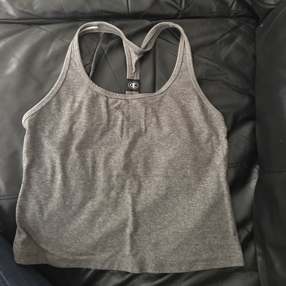 Champion razorback workout shirt with built in bra