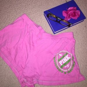VS PINK collegiate shorts rhinestones L VS PINK collegiate shorts rhinestones L