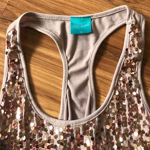 Mauve Sequin Top - Picture 3 of 4