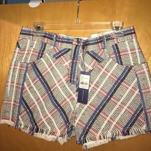 Rebecca Minkoff Saratoga Acid Tweed shorts.