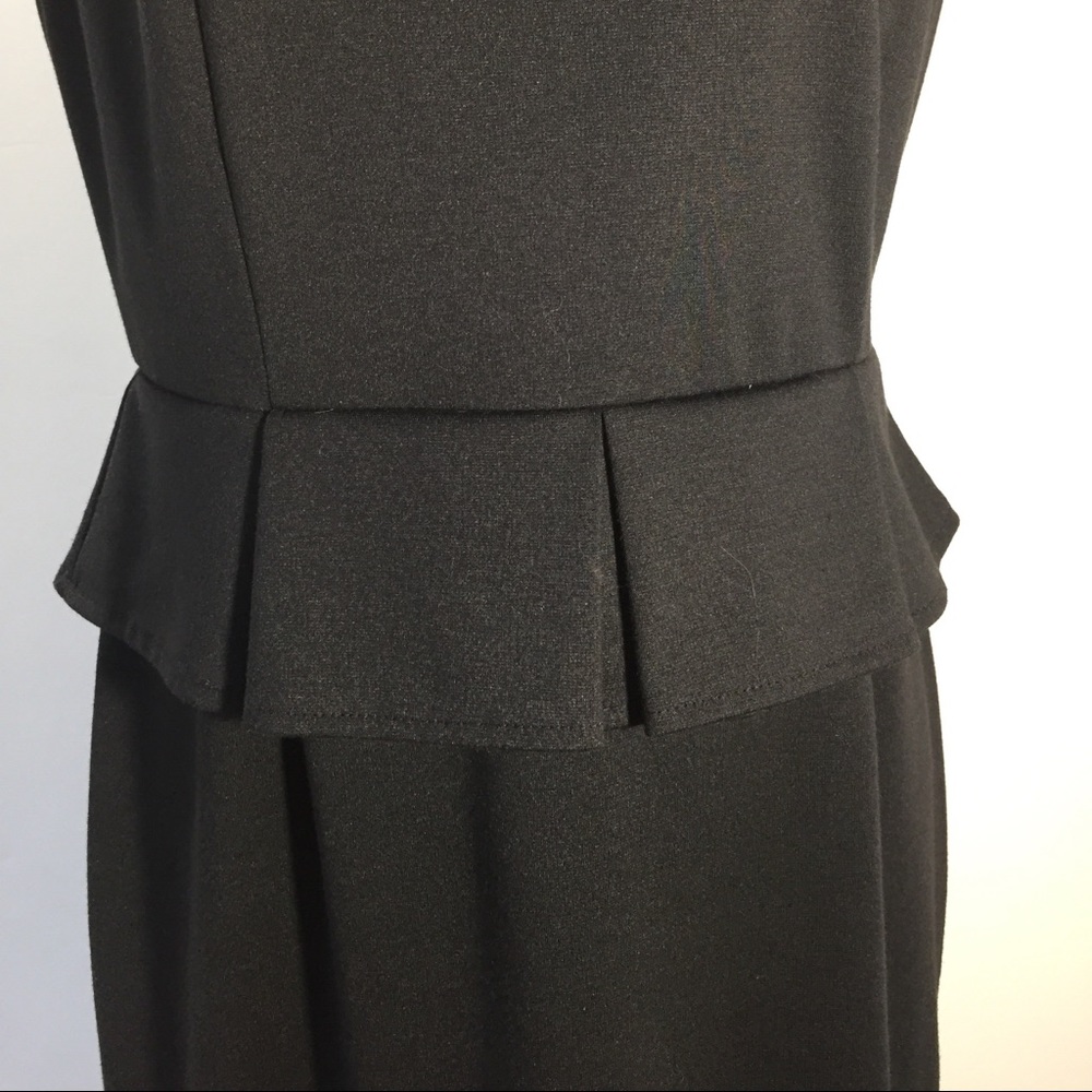 Emma & Michele Cap Sleeve Peplum Black Dress - Picture 2 of 8