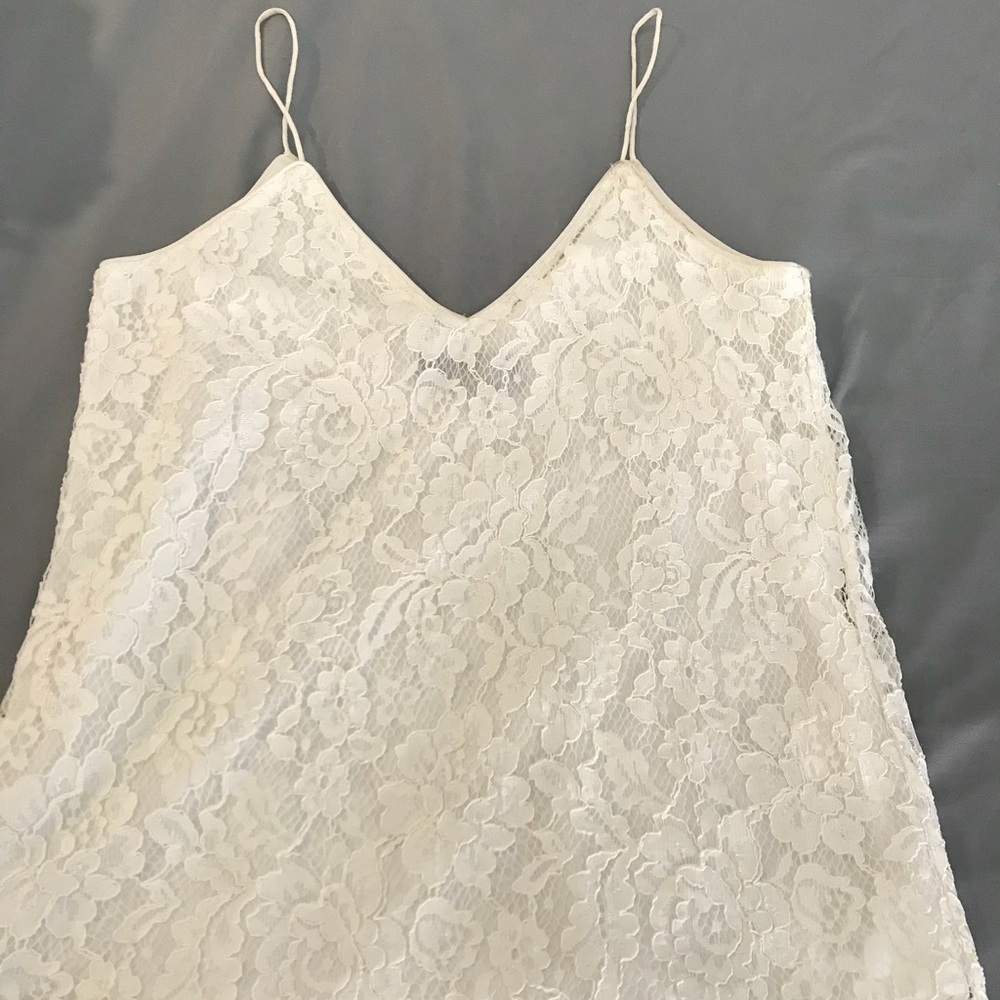 White floral tank
