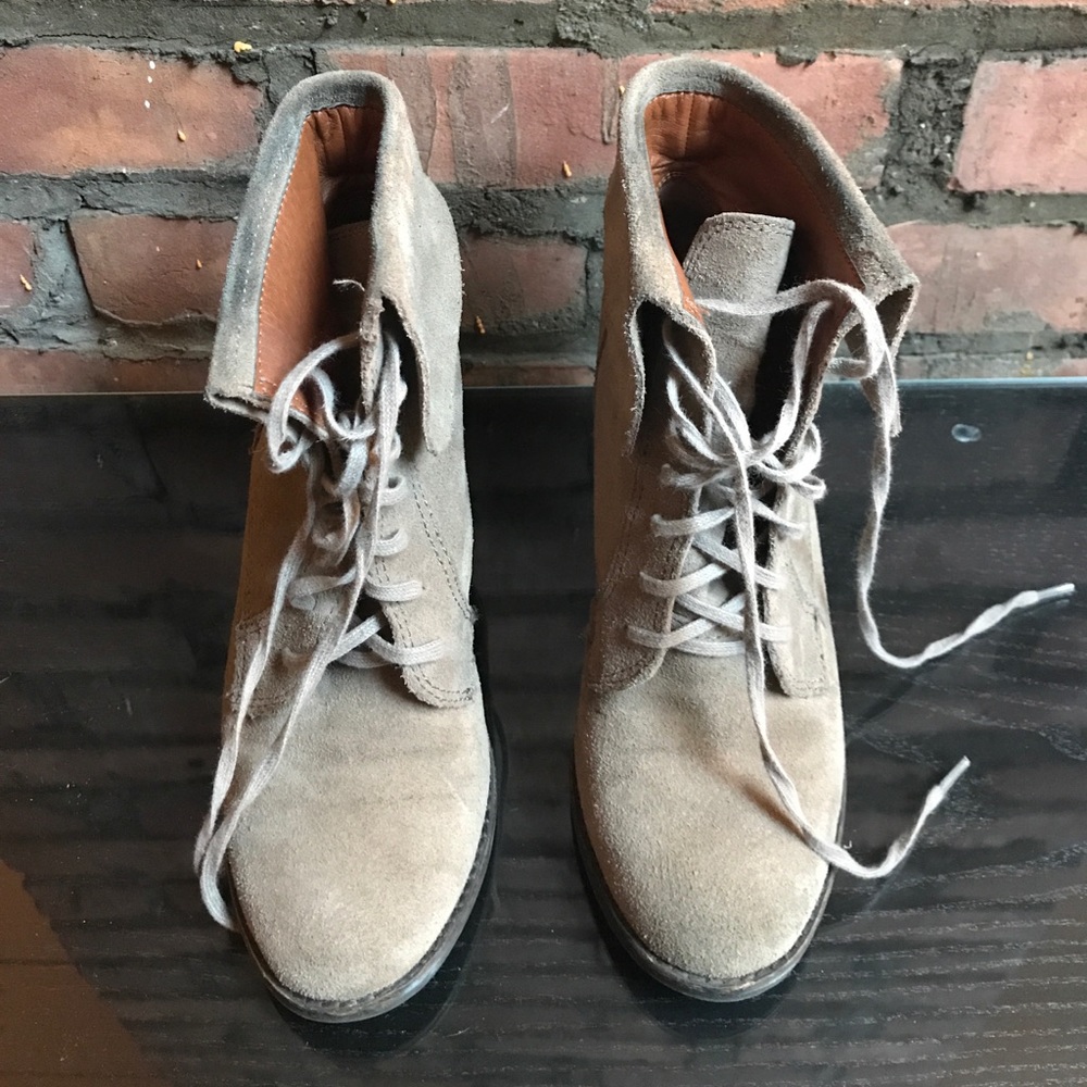 Lucky Brand platform suede booties