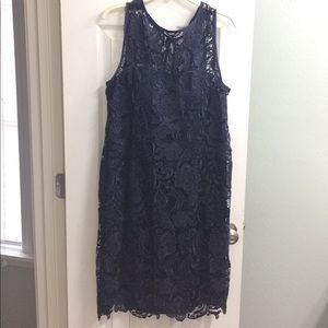 Adrianna Papell Illusion Neck Sheath Dress